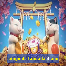 bingo de tabuada 4 ano